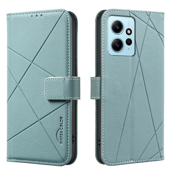 Funda de cuero para teléfono con estampado geométrico y protección RFID, For Redmi Note 14 4G 16.25mm, For Redmi Note 14 Pro 5G / 14 Pro+ 5G, For Redmi A3, For Redmi Note 13 Pro 4G, For Redmi Note 13 4G, For Redmi K70E, For Redmi Note 13 5G, For Redmi ...