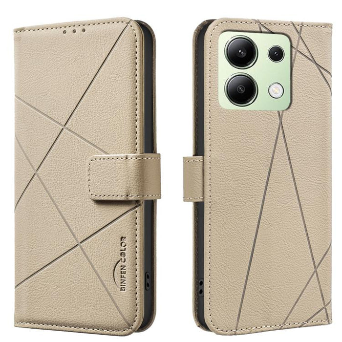 Funda de cuero para teléfono con estampado geométrico y protección RFID, For Redmi Note 14 4G 16.25mm, For Redmi Note 14 Pro 5G / 14 Pro+ 5G, For Redmi A3, For Redmi Note 13 Pro 4G, For Redmi Note 13 4G, For Redmi K70E, For Redmi Note 13 5G, For Redmi ...