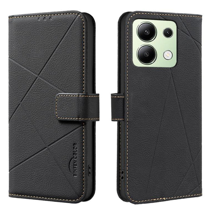 Funda de cuero para teléfono con estampado geométrico y protección RFID, For Redmi Note 14 4G 16.25mm, For Redmi Note 14 Pro 5G / 14 Pro+ 5G, For Redmi A3, For Redmi Note 13 Pro 4G, For Redmi Note 13 4G, For Redmi K70E, For Redmi Note 13 5G, For Redmi ...
