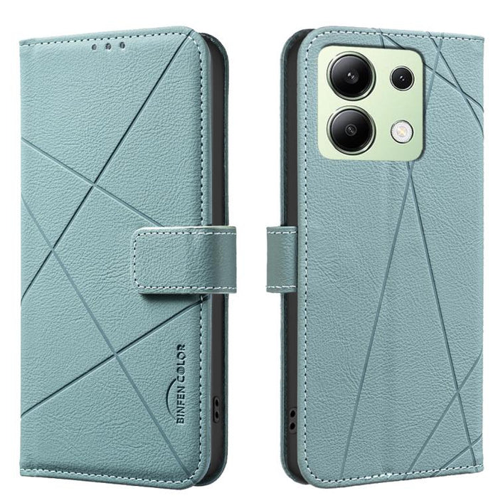 Funda de cuero para teléfono con estampado geométrico y protección RFID, For Redmi Note 14 4G 16.25mm, For Redmi Note 14 Pro 5G / 14 Pro+ 5G, For Redmi A3, For Redmi Note 13 Pro 4G, For Redmi Note 13 4G, For Redmi K70E, For Redmi Note 13 5G, For Redmi ...