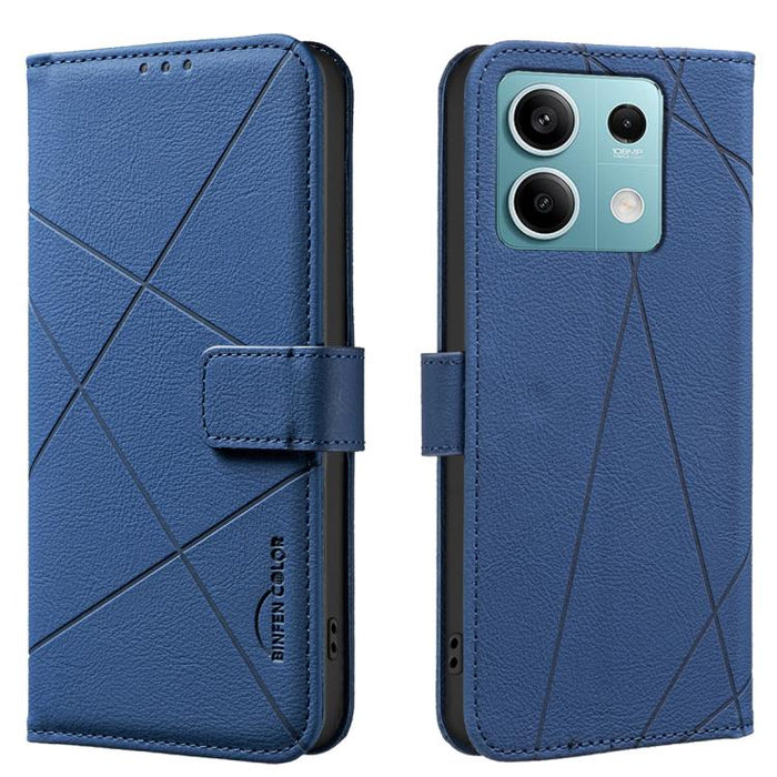 Funda de cuero para teléfono con estampado geométrico y protección RFID, For Redmi Note 14 4G 16.25mm, For Redmi Note 14 Pro 5G / 14 Pro+ 5G, For Redmi A3, For Redmi Note 13 Pro 4G, For Redmi Note 13 4G, For Redmi K70E, For Redmi Note 13 5G, For Redmi ...