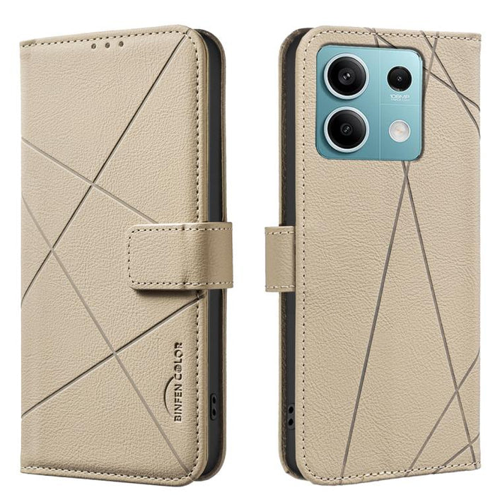 Funda de cuero para teléfono con estampado geométrico y protección RFID, For Redmi Note 14 4G 16.25mm, For Redmi Note 14 Pro 5G / 14 Pro+ 5G, For Redmi A3, For Redmi Note 13 Pro 4G, For Redmi Note 13 4G, For Redmi K70E, For Redmi Note 13 5G, For Redmi ...