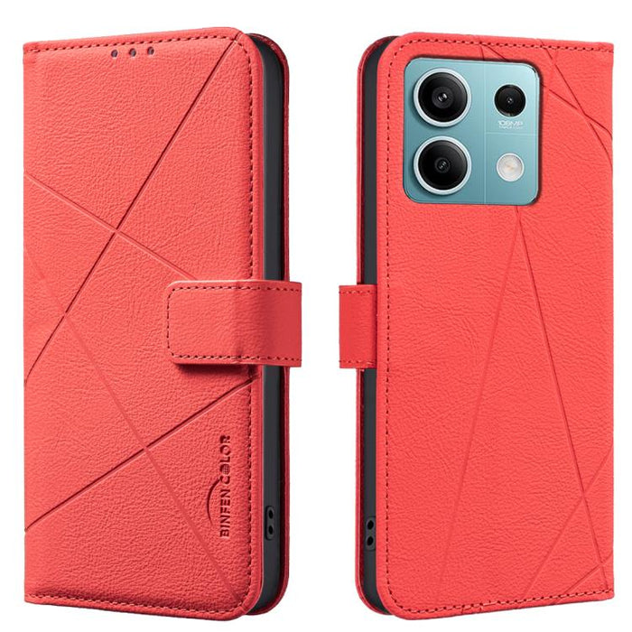 Funda de cuero para teléfono con estampado geométrico y protección RFID, For Redmi Note 14 4G 16.25mm, For Redmi Note 14 Pro 5G / 14 Pro+ 5G, For Redmi A3, For Redmi Note 13 Pro 4G, For Redmi Note 13 4G, For Redmi K70E, For Redmi Note 13 5G, For Redmi ...
