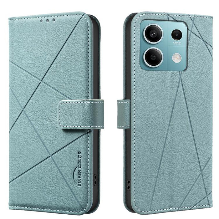 Funda de cuero para teléfono con estampado geométrico y protección RFID, For Redmi Note 14 4G 16.25mm, For Redmi Note 14 Pro 5G / 14 Pro+ 5G, For Redmi A3, For Redmi Note 13 Pro 4G, For Redmi Note 13 4G, For Redmi K70E, For Redmi Note 13 5G, For Redmi ...