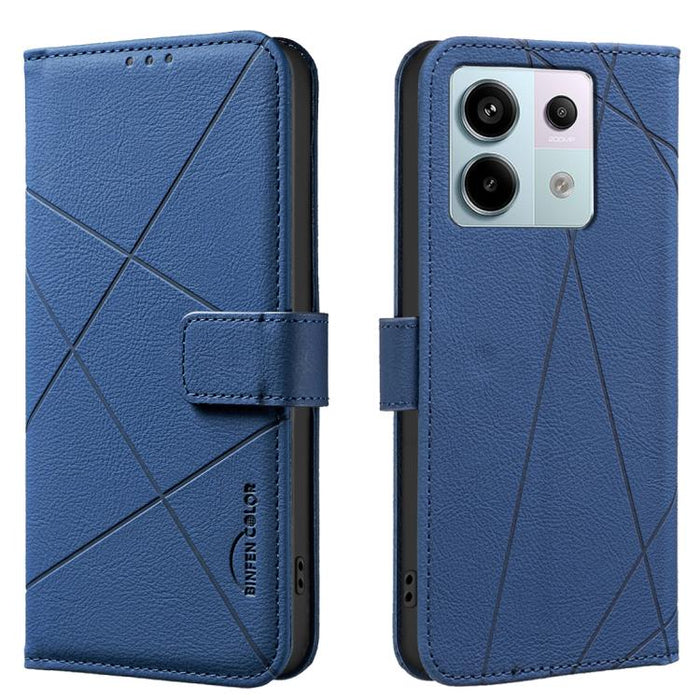 Funda de cuero para teléfono con estampado geométrico y protección RFID, For Redmi Note 14 4G 16.25mm, For Redmi Note 14 Pro 5G / 14 Pro+ 5G, For Redmi A3, For Redmi Note 13 Pro 4G, For Redmi Note 13 4G, For Redmi K70E, For Redmi Note 13 5G, For Redmi ...