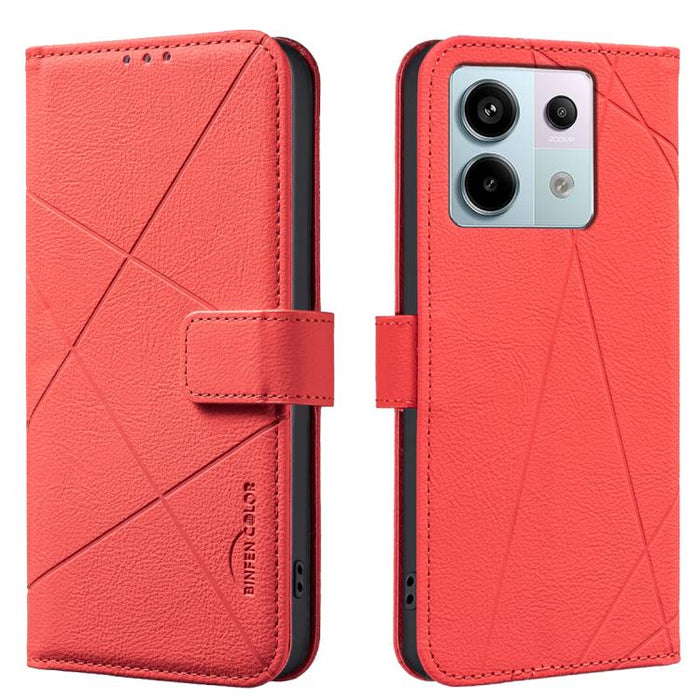 Funda de cuero para teléfono con estampado geométrico y protección RFID, For Redmi Note 14 4G 16.25mm, For Redmi Note 14 Pro 5G / 14 Pro+ 5G, For Redmi A3, For Redmi Note 13 Pro 4G, For Redmi Note 13 4G, For Redmi K70E, For Redmi Note 13 5G, For Redmi ...