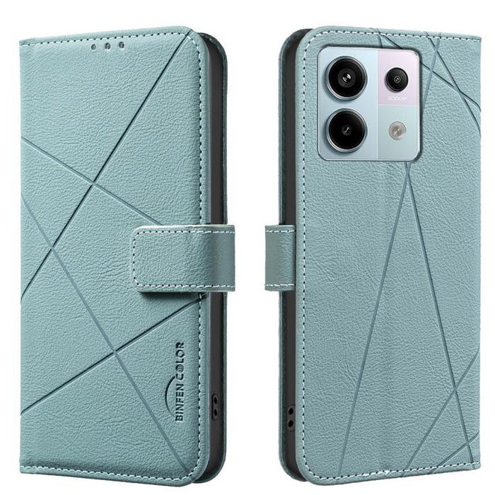 Funda de cuero para teléfono con estampado geométrico y protección RFID, For Redmi Note 14 4G 16.25mm, For Redmi Note 14 Pro 5G / 14 Pro+ 5G, For Redmi A3, For Redmi Note 13 Pro 4G, For Redmi Note 13 4G, For Redmi K70E, For Redmi Note 13 5G, For Redmi ...