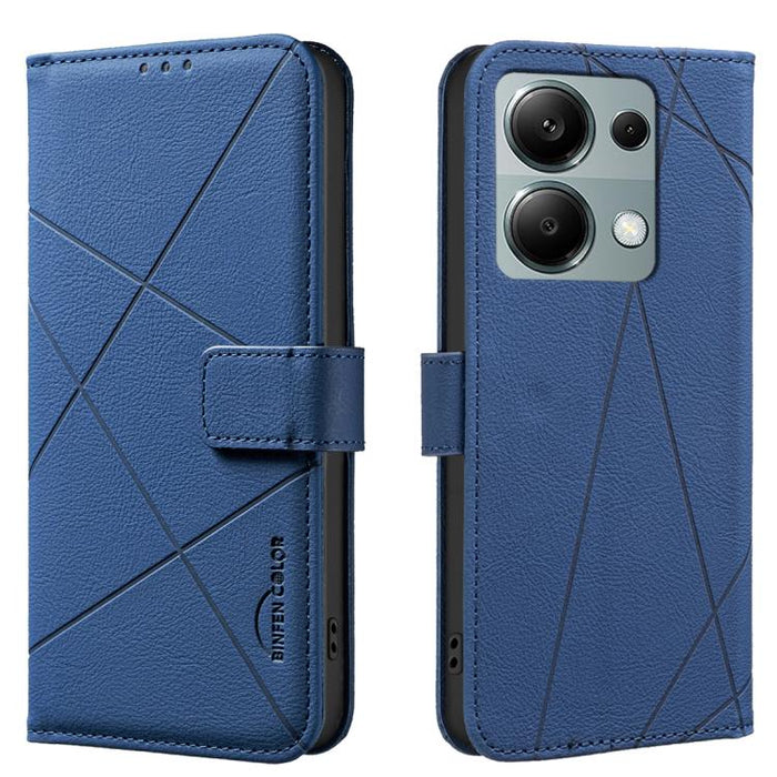 Funda de cuero para teléfono con estampado geométrico y protección RFID, For Redmi Note 14 4G 16.25mm, For Redmi Note 14 Pro 5G / 14 Pro+ 5G, For Redmi A3, For Redmi Note 13 Pro 4G, For Redmi Note 13 4G, For Redmi K70E, For Redmi Note 13 5G, For Redmi ...
