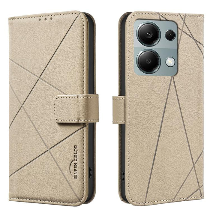 Funda de cuero para teléfono con estampado geométrico y protección RFID, For Redmi Note 14 4G 16.25mm, For Redmi Note 14 Pro 5G / 14 Pro+ 5G, For Redmi A3, For Redmi Note 13 Pro 4G, For Redmi Note 13 4G, For Redmi K70E, For Redmi Note 13 5G, For Redmi ...
