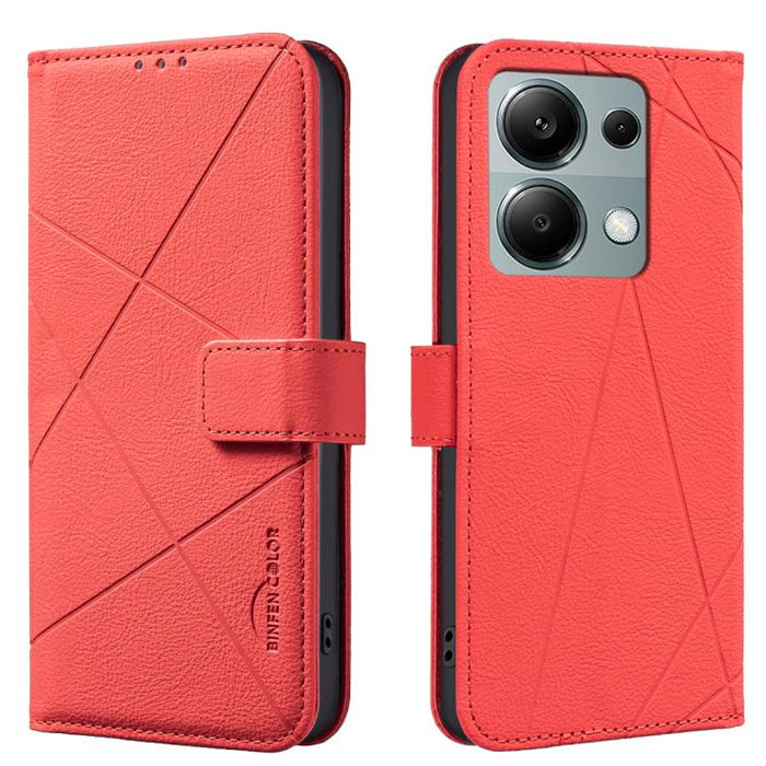 Funda de cuero para teléfono con estampado geométrico y protección RFID, For Redmi Note 14 4G 16.25mm, For Redmi Note 14 Pro 5G / 14 Pro+ 5G, For Redmi A3, For Redmi Note 13 Pro 4G, For Redmi Note 13 4G, For Redmi K70E, For Redmi Note 13 5G, For Redmi ...