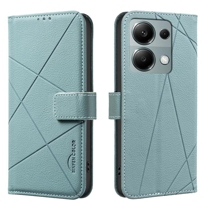 Funda de cuero para teléfono con estampado geométrico y protección RFID, For Redmi Note 14 4G 16.25mm, For Redmi Note 14 Pro 5G / 14 Pro+ 5G, For Redmi A3, For Redmi Note 13 Pro 4G, For Redmi Note 13 4G, For Redmi K70E, For Redmi Note 13 5G, For Redmi ...