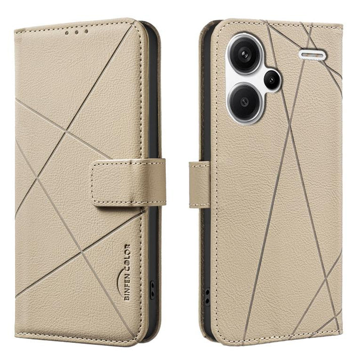 Funda de cuero para teléfono con estampado geométrico y protección RFID, For Redmi Note 14 4G 16.25mm, For Redmi Note 14 Pro 5G / 14 Pro+ 5G, For Redmi A3, For Redmi Note 13 Pro 4G, For Redmi Note 13 4G, For Redmi K70E, For Redmi Note 13 5G, For Redmi ...