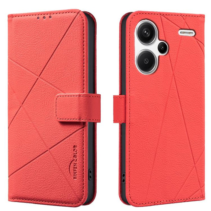 Funda de cuero para teléfono con estampado geométrico y protección RFID, For Redmi Note 14 4G 16.25mm, For Redmi Note 14 Pro 5G / 14 Pro+ 5G, For Redmi A3, For Redmi Note 13 Pro 4G, For Redmi Note 13 4G, For Redmi K70E, For Redmi Note 13 5G, For Redmi ...