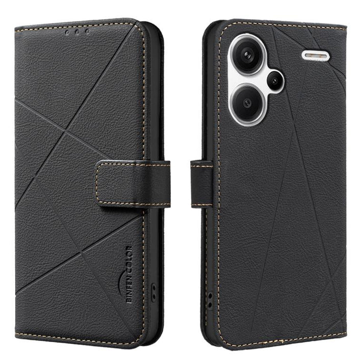 Funda de cuero para teléfono con estampado geométrico y protección RFID, For Redmi Note 14 4G 16.25mm, For Redmi Note 14 Pro 5G / 14 Pro+ 5G, For Redmi A3, For Redmi Note 13 Pro 4G, For Redmi Note 13 4G, For Redmi K70E, For Redmi Note 13 5G, For Redmi ...