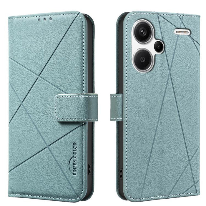 Funda de cuero para teléfono con estampado geométrico y protección RFID, For Redmi Note 14 4G 16.25mm, For Redmi Note 14 Pro 5G / 14 Pro+ 5G, For Redmi A3, For Redmi Note 13 Pro 4G, For Redmi Note 13 4G, For Redmi K70E, For Redmi Note 13 5G, For Redmi ...