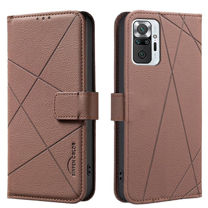 Funda de cuero para teléfono con estampado geométrico y protección RFID, For Redmi 12C, For Redmi Note 12 Pro+ Global, For Redmi Note 12 Pro 5G Global, For Redmi Note 12 5G Global, For Redmi Note 11 Pro / 11 Pro 5G Global, For Redmi 10 2022 / Note 11 4...