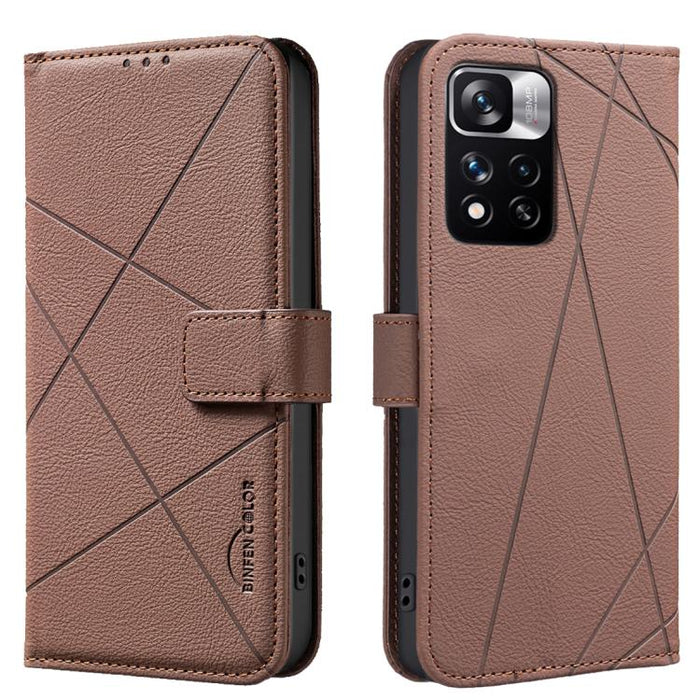 Funda de cuero para teléfono con estampado geométrico y protección RFID, For Redmi 12C, For Redmi Note 12 Pro+ Global, For Redmi Note 12 Pro 5G Global, For Redmi Note 12 5G Global, For Redmi Note 11 Pro / 11 Pro 5G Global, For Redmi 10 2022 / Note 11 4...