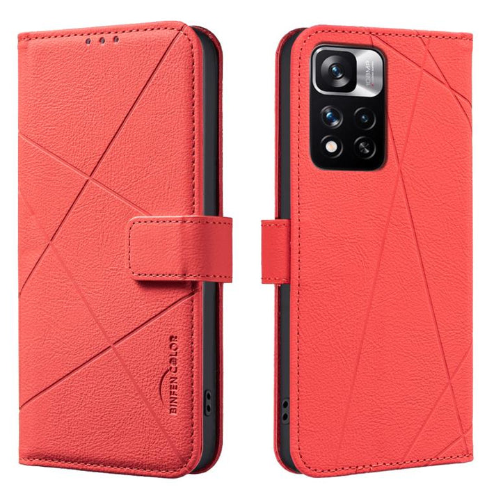 Funda de cuero para teléfono con estampado geométrico y protección RFID, For Redmi 12C, For Redmi Note 12 Pro+ Global, For Redmi Note 12 Pro 5G Global, For Redmi Note 12 5G Global, For Redmi Note 11 Pro / 11 Pro 5G Global, For Redmi 10 2022 / Note 11 4...