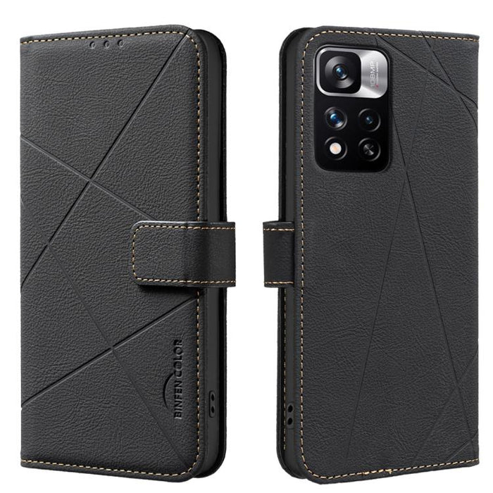 Funda de cuero para teléfono con estampado geométrico y protección RFID, For Redmi 12C, For Redmi Note 12 Pro+ Global, For Redmi Note 12 Pro 5G Global, For Redmi Note 12 5G Global, For Redmi Note 11 Pro / 11 Pro 5G Global, For Redmi 10 2022 / Note 11 4...