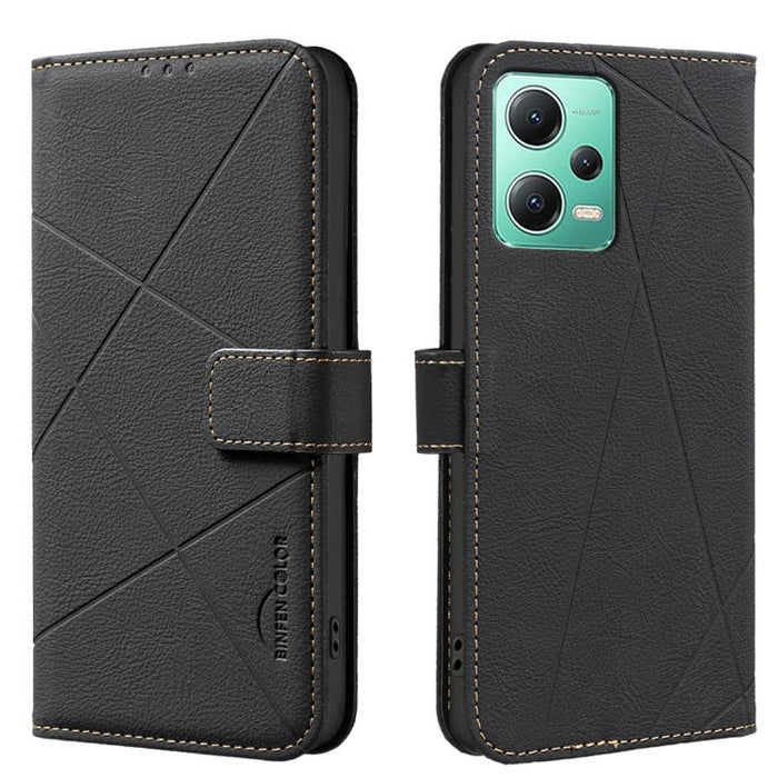 Funda de cuero para teléfono con estampado geométrico y protección RFID, For Redmi 12C, For Redmi Note 12 Pro+ Global, For Redmi Note 12 Pro 5G Global, For Redmi Note 12 5G Global, For Redmi Note 11 Pro / 11 Pro 5G Global, For Redmi 10 2022 / Note 11 4...