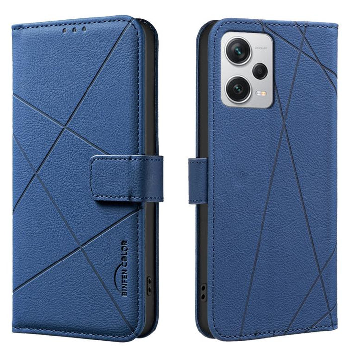 Funda de cuero para teléfono con estampado geométrico y protección RFID, For Redmi 12C, For Redmi Note 12 Pro+ Global, For Redmi Note 12 Pro 5G Global, For Redmi Note 12 5G Global, For Redmi Note 11 Pro / 11 Pro 5G Global, For Redmi 10 2022 / Note 11 4...