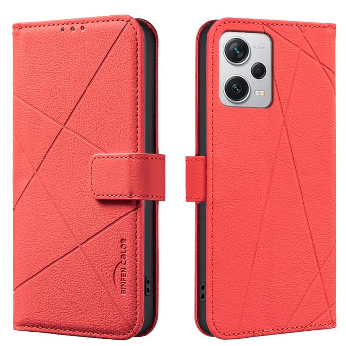 Funda de cuero para teléfono con estampado geométrico y protección RFID, For Redmi 12C, For Redmi Note 12 Pro+ Global, For Redmi Note 12 Pro 5G Global, For Redmi Note 12 5G Global, For Redmi Note 11 Pro / 11 Pro 5G Global, For Redmi 10 2022 / Note 11 4...