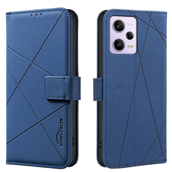 Funda de cuero para teléfono con estampado geométrico y protección RFID, For Redmi 12C, For Redmi Note 12 Pro+ Global, For Redmi Note 12 Pro 5G Global, For Redmi Note 12 5G Global, For Redmi Note 11 Pro / 11 Pro 5G Global, For Redmi 10 2022 / Note 11 4...