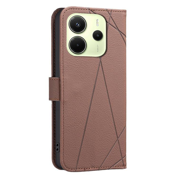 Funda de cuero para teléfono con estampado geométrico y protección RFID, For Redmi Note 14 4G 16.25mm, For Redmi Note 14 Pro 5G / 14 Pro+ 5G, For Redmi A3, For Redmi Note 13 Pro 4G, For Redmi Note 13 4G, For Redmi K70E, For Redmi Note 13 5G, For Redmi ...