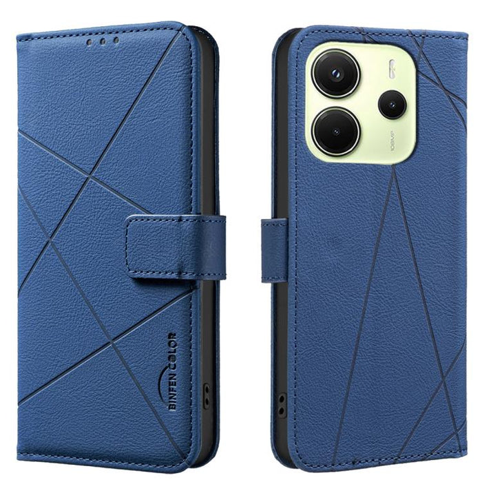 Funda de cuero para teléfono con estampado geométrico y protección RFID, For Redmi Note 14 4G 16.25mm, For Redmi Note 14 Pro 5G / 14 Pro+ 5G, For Redmi A3, For Redmi Note 13 Pro 4G, For Redmi Note 13 4G, For Redmi K70E, For Redmi Note 13 5G, For Redmi ...
