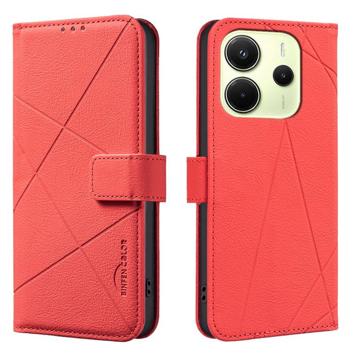 Funda de cuero para teléfono con estampado geométrico y protección RFID, For Redmi Note 14 4G 16.25mm, For Redmi Note 14 Pro 5G / 14 Pro+ 5G, For Redmi A3, For Redmi Note 13 Pro 4G, For Redmi Note 13 4G, For Redmi K70E, For Redmi Note 13 5G, For Redmi ...