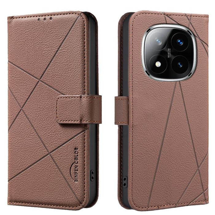 Funda de cuero para teléfono con estampado geométrico y protección RFID, For Redmi Note 14 4G 16.25mm, For Redmi Note 14 Pro 5G / 14 Pro+ 5G, For Redmi A3, For Redmi Note 13 Pro 4G, For Redmi Note 13 4G, For Redmi K70E, For Redmi Note 13 5G, For Redmi ...