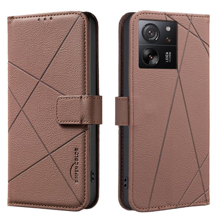 Funda de cuero para teléfono con estampado geométrico y protección RFID, For Redmi Note 14 4G 16.25mm, For Redmi Note 14 Pro 5G / 14 Pro+ 5G, For Redmi A3, For Redmi Note 13 Pro 4G, For Redmi Note 13 4G, For Redmi K70E, For Redmi Note 13 5G, For Redmi ...
