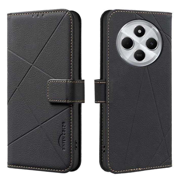 Funda de cuero para teléfono con estampado geométrico y protección RFID, For Redmi Note 14 4G 16.25mm, For Redmi Note 14 Pro 5G / 14 Pro+ 5G, For Redmi A3, For Redmi Note 13 Pro 4G, For Redmi Note 13 4G, For Redmi K70E, For Redmi Note 13 5G, For Redmi ...