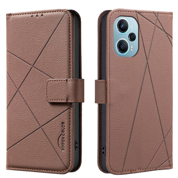 Funda de cuero para teléfono con estampado geométrico y protección RFID, For Redmi 12C, For Redmi Note 12 Pro+ Global, For Redmi Note 12 Pro 5G Global, For Redmi Note 12 5G Global, For Redmi Note 11 Pro / 11 Pro 5G Global, For Redmi 10 2022 / Note 11 4...
