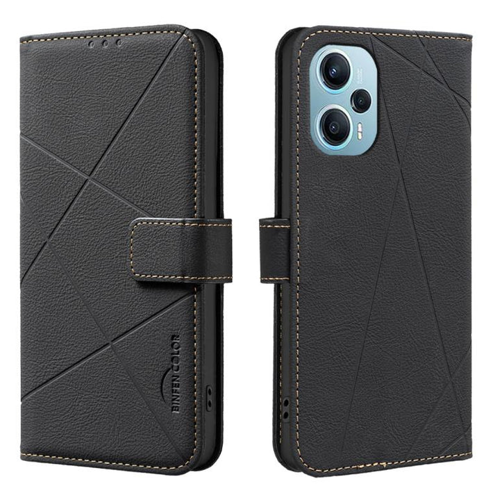 Funda de cuero para teléfono con estampado geométrico y protección RFID, For Redmi 12C, For Redmi Note 12 Pro+ Global, For Redmi Note 12 Pro 5G Global, For Redmi Note 12 5G Global, For Redmi Note 11 Pro / 11 Pro 5G Global, For Redmi 10 2022 / Note 11 4...
