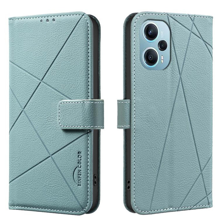 Funda de cuero para teléfono con estampado geométrico y protección RFID, For Redmi 12C, For Redmi Note 12 Pro+ Global, For Redmi Note 12 Pro 5G Global, For Redmi Note 12 5G Global, For Redmi Note 11 Pro / 11 Pro 5G Global, For Redmi 10 2022 / Note 11 4...