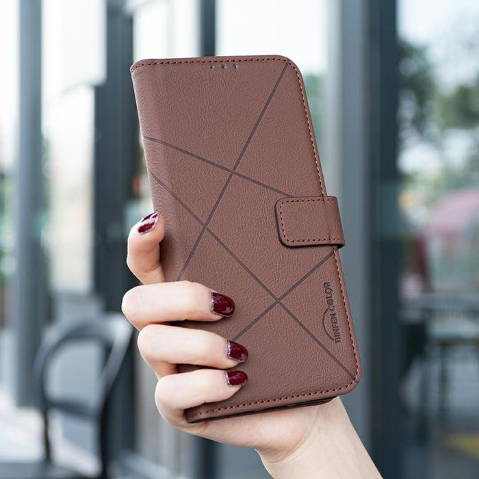 Funda de cuero para teléfono con estampado geométrico y protección RFID, For Redmi Note 14 4G 16.25mm, For Redmi Note 14 Pro 5G / 14 Pro+ 5G, For Redmi A3, For Redmi Note 13 Pro 4G, For Redmi Note 13 4G, For Redmi K70E, For Redmi Note 13 5G, For Redmi ...