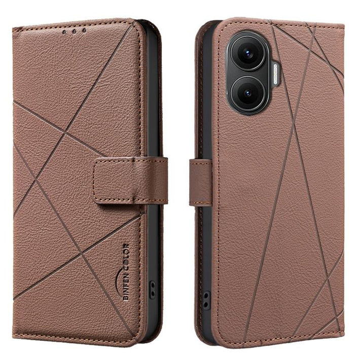 Funda de cuero para teléfono con estampado geométrico y protección RFID, For Redmi Note 14 4G 16.25mm, For Redmi Note 14 Pro 5G / 14 Pro+ 5G, For Redmi A3, For Redmi Note 13 Pro 4G, For Redmi Note 13 4G, For Redmi K70E, For Redmi Note 13 5G, For Redmi ...