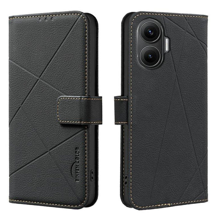 Funda de cuero para teléfono con estampado geométrico y protección RFID, For Redmi Note 14 4G 16.25mm, For Redmi Note 14 Pro 5G / 14 Pro+ 5G, For Redmi A3, For Redmi Note 13 Pro 4G, For Redmi Note 13 4G, For Redmi K70E, For Redmi Note 13 5G, For Redmi ...