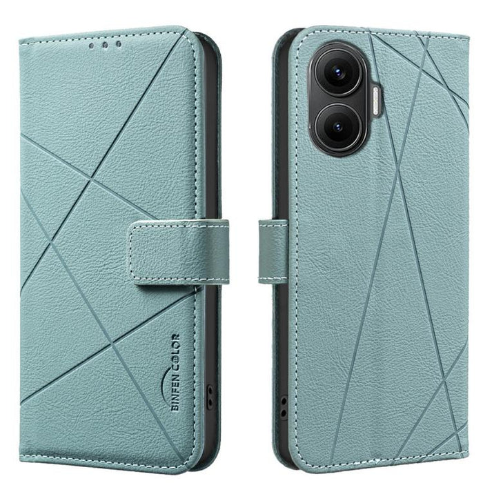 Funda de cuero para teléfono con estampado geométrico y protección RFID, For Redmi Note 14 4G 16.25mm, For Redmi Note 14 Pro 5G / 14 Pro+ 5G, For Redmi A3, For Redmi Note 13 Pro 4G, For Redmi Note 13 4G, For Redmi K70E, For Redmi Note 13 5G, For Redmi ...