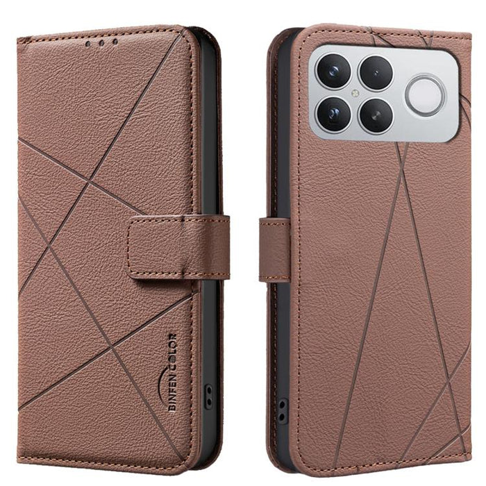 Funda de cuero para teléfono con estampado geométrico y protección RFID, For Redmi K90 Max 5G, For Redmi A7 Pro 171mm / Poco C85x 5G, For Redmi 15a 5G, For Redmi Tubo 5 Max / Poco X8 Pro Max, For Redmi Tubo 5 / Poco X8 Pro 5G                           ...
