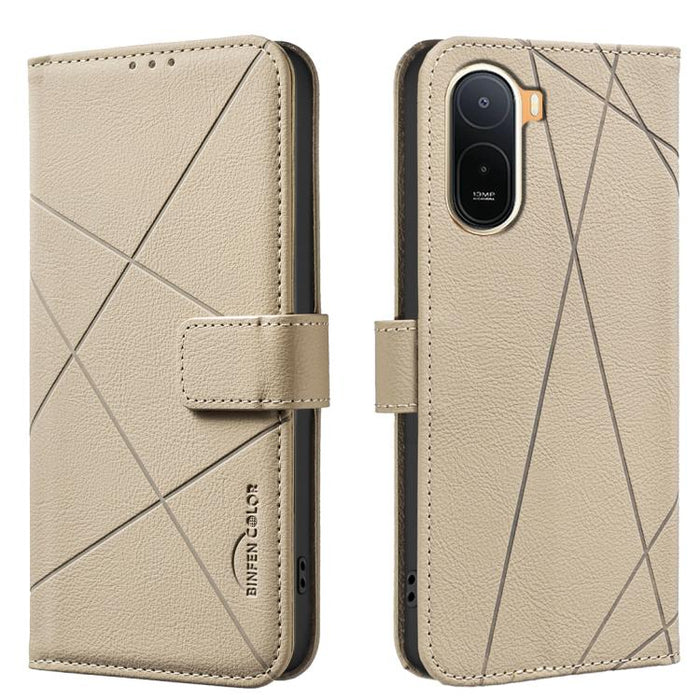 Funda de cuero para teléfono con estampado geométrico y protección RFID, For Redmi K90 Max 5G, For Redmi A7 Pro 171mm / Poco C85x 5G, For Redmi 15a 5G, For Redmi Tubo 5 Max / Poco X8 Pro Max, For Redmi Tubo 5 / Poco X8 Pro 5G                           ...