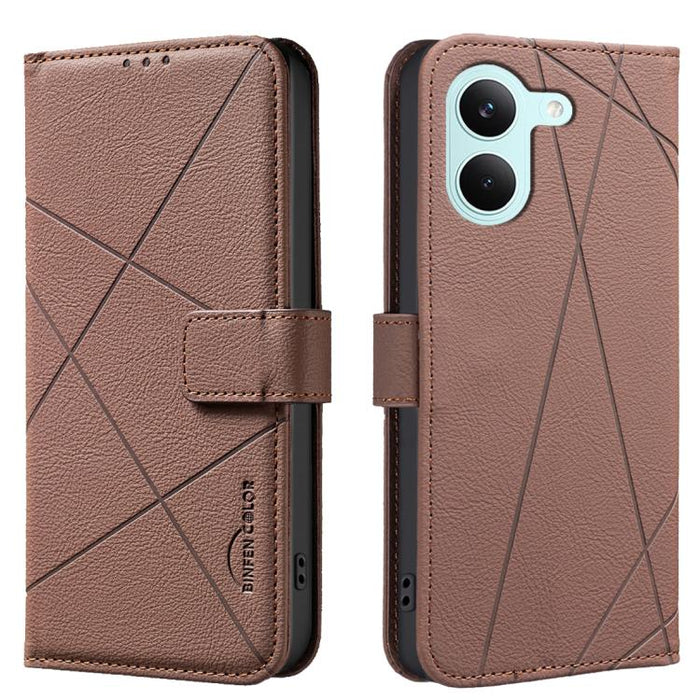 Funda de cuero para teléfono con estampado geométrico y protección RFID, For Redmi K90 Max 5G, For Redmi A7 Pro 171mm / Poco C85x 5G, For Redmi 15a 5G, For Redmi Tubo 5 Max / Poco X8 Pro Max, For Redmi Tubo 5 / Poco X8 Pro 5G                           ...