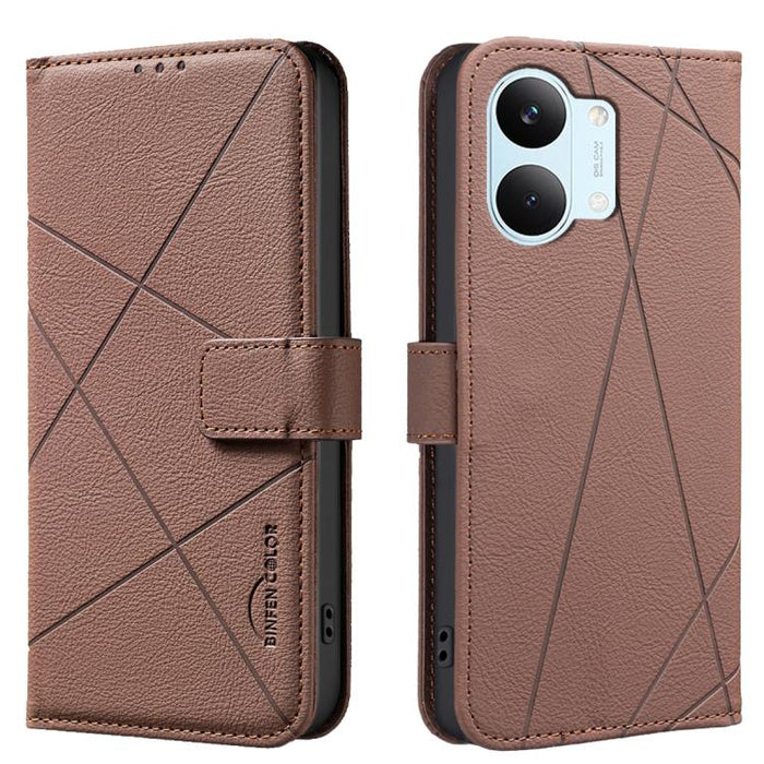 Funda de cuero para teléfono con estampado geométrico y protección RFID, For Redmi K90 Max 5G, For Redmi A7 Pro 171mm / Poco C85x 5G, For Redmi 15a 5G, For Redmi Tubo 5 Max / Poco X8 Pro Max, For Redmi Tubo 5 / Poco X8 Pro 5G                           ...