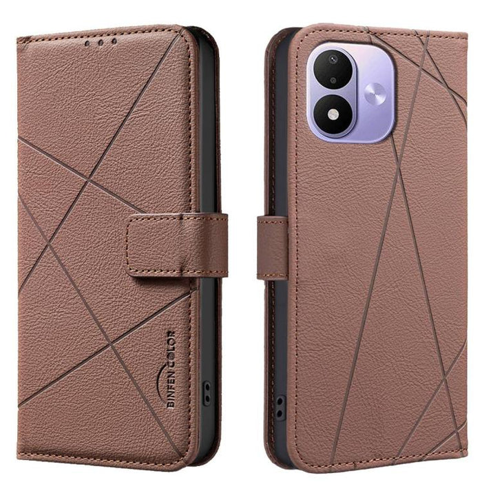 Funda de cuero para teléfono con estampado geométrico y protección RFID, For Redmi K90 Max 5G, For Redmi A7 Pro 171mm / Poco C85x 5G, For Redmi 15a 5G, For Redmi Tubo 5 Max / Poco X8 Pro Max, For Redmi Tubo 5 / Poco X8 Pro 5G                           ...