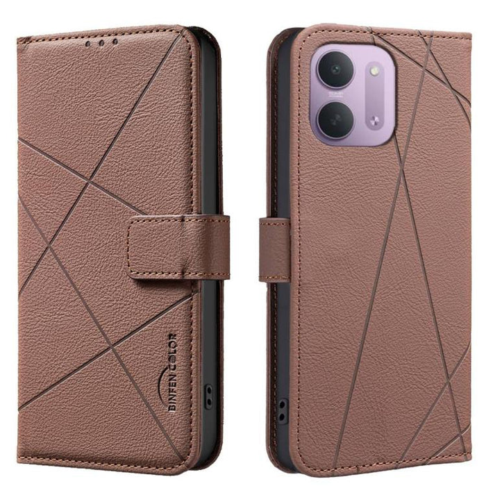 Funda de cuero para teléfono con estampado geométrico y protección RFID, For Redmi 15C 5G/4G Global 171/Poco C85 4G, For Redmi Note 17 Pro 5G Global 163mm, For Redmi Note 17 Pro+ 5G Global 163mm, For Redmi K90 Pro Max/K100 Pro Max 5G                   ...