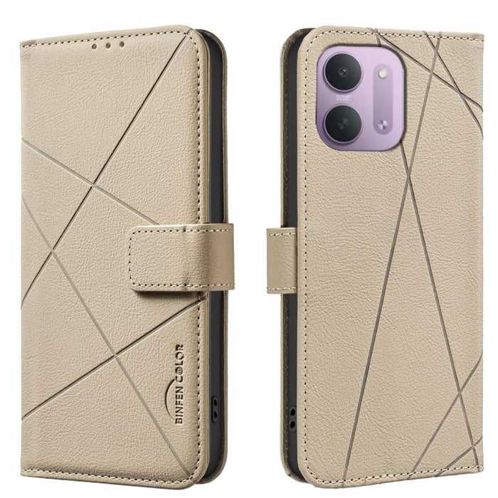 Funda de cuero para teléfono con estampado geométrico y protección RFID, For Redmi 15C 5G/4G Global 171/Poco C85 4G, For Redmi Note 17 Pro 5G Global 163mm, For Redmi Note 17 Pro+ 5G Global 163mm, For Redmi K90 Pro Max/K100 Pro Max 5G                   ...
