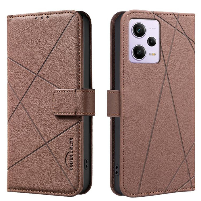 Funda de cuero para teléfono con estampado geométrico y protección RFID, For Xiaomi 17T Pro 5G, For Xiaomi 17T 5G, For Xiaomi Poco M7 4G 169mm, For Xiaomi 15T Pro 5G, For Xiaomi 15T 5G, For Xiaomi Poco F7 5G Global, For Xiaomi Poco X7 Pro              ...