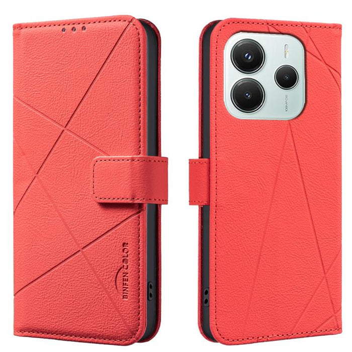 Funda de cuero para teléfono con estampado geométrico y protección RFID, For Xiaomi 17T Pro 5G, For Xiaomi 17T 5G, For Xiaomi Poco M7 4G 169mm, For Xiaomi 15T Pro 5G, For Xiaomi 15T 5G, For Xiaomi Poco F7 5G Global, For Xiaomi Poco X7 Pro              ...