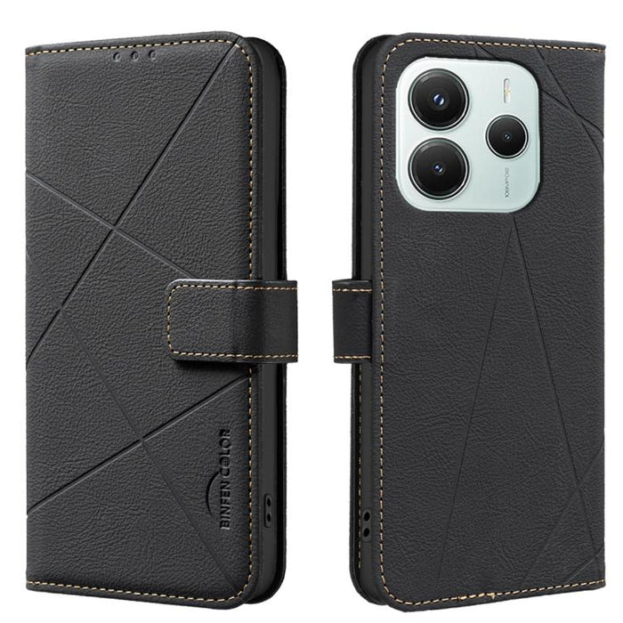 Funda de cuero para teléfono con estampado geométrico y protección RFID, For Xiaomi 17T Pro 5G, For Xiaomi 17T 5G, For Xiaomi Poco M7 4G 169mm, For Xiaomi 15T Pro 5G, For Xiaomi 15T 5G, For Xiaomi Poco F7 5G Global, For Xiaomi Poco X7 Pro              ...